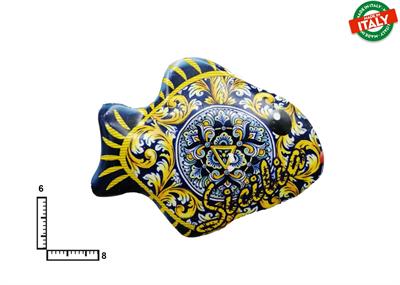 MAGNETE PESCE CERAMICA ROSONE