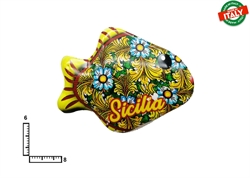 MAGNETE PESCE CERAMICA ROSONE