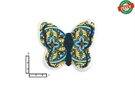 MAGNETE FARFALLA CERAMICA ROSONE