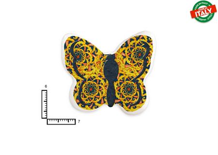 MAGNETE FARFALLA CERAMICA ROSONE