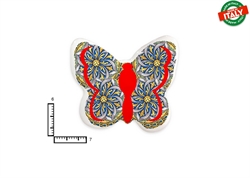 MAGNETE FARFALLA CERAMICA ROSONE