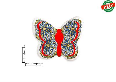 MAGNETE FARFALLA CERAMICA ROSONE