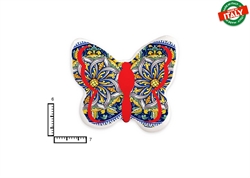MAGNETE FARFALLA CERAMICA ROSONE