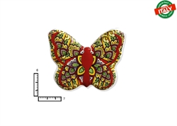 MAGNETE FARFALLA CERAMICA ROSONE