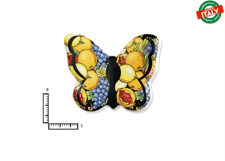 MAGNETE FARFALLA CERAMICA FRUTTA FIORI