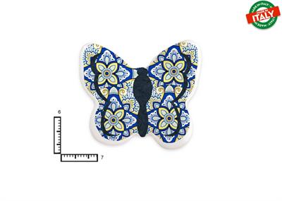 MAGNETE FARFALLA CERAMICA ROSONE
