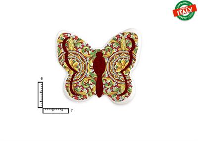 MAGNETE FARFALLA CERAMICA ROSONE