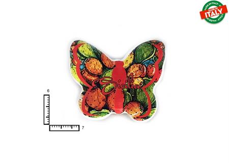 MAGNETE FARFALLA CERAMICA FRUTTA FIORI