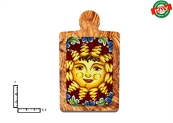 MAGNETE TAGLIERE CERAMICA SOLE LUNA