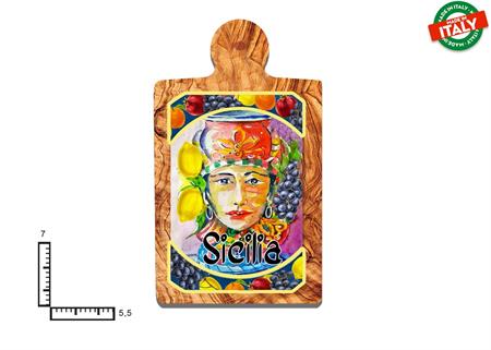 MAGNETE TAGLIERE CERAMICA MORI SICILIA
