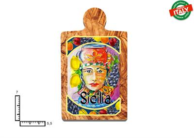 MAGNETE TAGLIERE CERAMICA MORI SICILIA