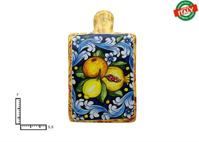 MAGNETE TAGLIERE CERAMICA FRUTTA FIORI