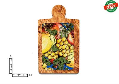 MAGNETE TAGLIERE CERAMICA FRUTTA FIORI