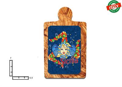 MAGNETE TAGLIERE CERAMICA TRINACRIA SICILIA