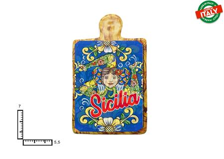 MAGNETE TAGLIERE CERAMICA TRINACRIA SICILIA