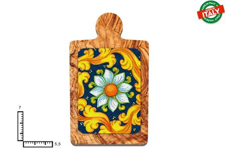 MAGNETE TAGLIERE CERAMICA ROSONE