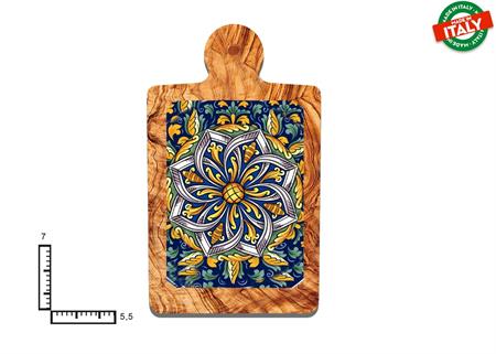 MAGNETE TAGLIERE CERAMICA ROSONE