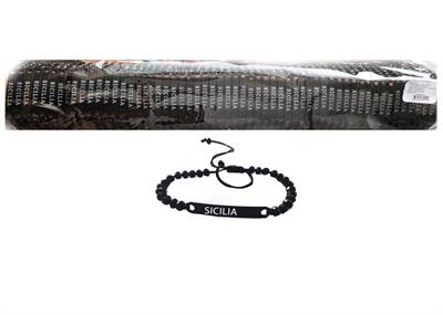 BRACCIALE POL. NERO PERSONALIZZABILE TUBO
