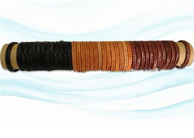 BRACCIALE CUOIO INTRECCIATO TUBO
