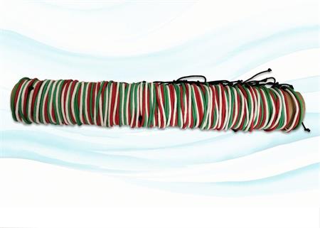 BRACCIALE CUOIO TRICOLORE TUBO