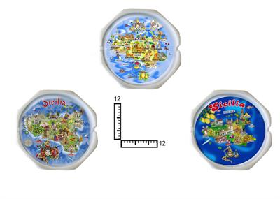 POSACENERE OTTAGONALE CERAMICA CM9 PERSONALIZZABILE