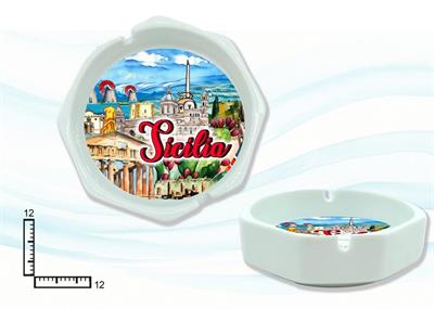 POSACENERE OTTAGONALE CERAMICA CM9 SICILIA