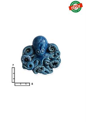 MAGNETE PESCE POLIPO CA.CM7 BLU CERAMICA