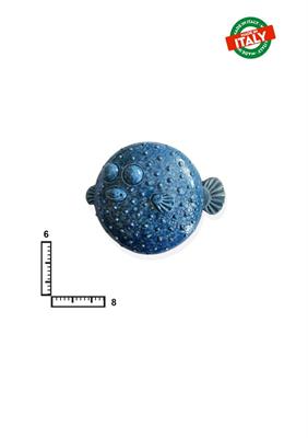 MAGNETE PESCE PALLA CA.CM7 BLU CERAMICA