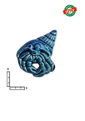 MAGNETE PESCE PAGURO CA.CM7 BLU CERAMICA