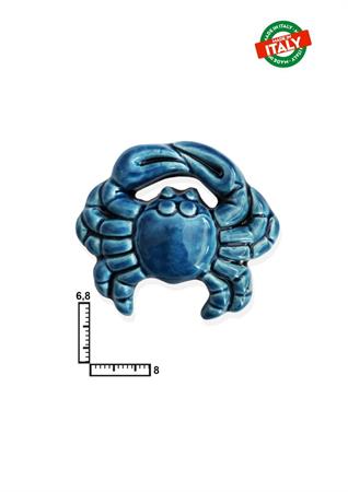 MAGNETE PESCE GRANCHIO CA.CM7 BLU CERAMICA