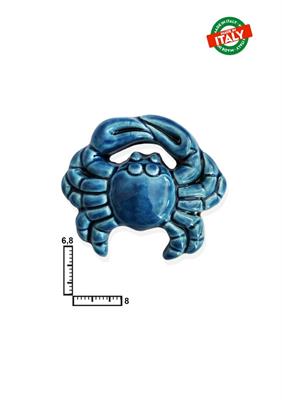 MAGNETE PESCE GRANCHIO CA.CM7 BLU CERAMICA