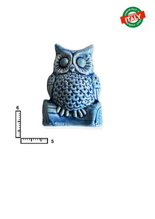 MAGNETE PESCE GUFO CA.CM7 BLU CERAMICA
