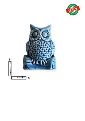 MAGNETE PESCE GUFO CA.CM7 BLU CERAMICA