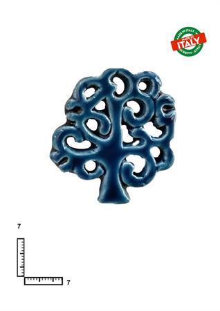 MAGNETE PESCE ALBERO DELLA VITA CA.CM7 BLU CERAMICA