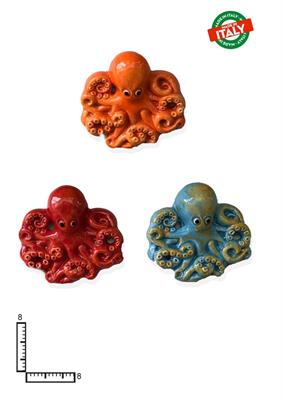 MAGNETE PESCE POLIPO S/3 CA.CM7 COLORATO CERAMICA