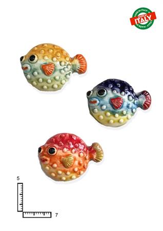 MAGNETE PESCE PALLA S/3 CA.CM7 COLORATO CERAMICA