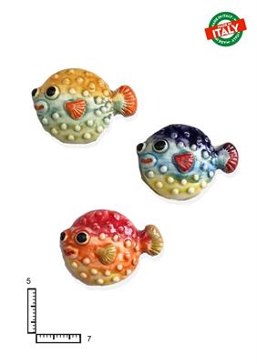 MAGNETE PESCE PALLA S/3 CA.CM7 COLORATO CERAMICA