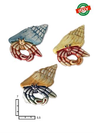 MAGNETE PESCE PAGURO S/3 CA.CM7 COLORATO CERAMICA