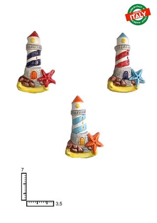 MAGNETE PESCE FARO S/3 CA.CM7 COLORATO CERAMICA