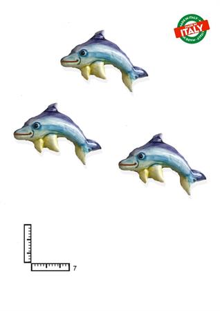 MAGNETE PESCE DELFINO S/3 CA.CM7 COLORATO CERAMICA