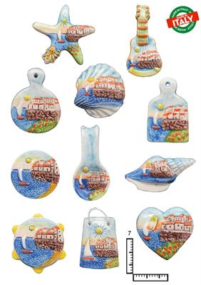 MAGNETE PESCE MARE S/12 CA.CM7 COLORATO CERAMICA