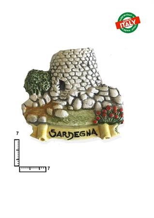 MAGNETE PESCE NURAGHE CA.CM7 COLORATO CERAMICA