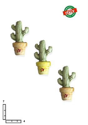 MAGNETE PESCE CACTUS S/3 CA.CM7 COLORATO CERAMICA