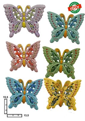 PESCE FARFALLA INT.S/6 CA.CM15 COLORATO CERAMICA