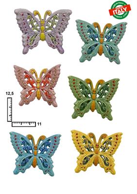 PESCE FARFALLA INT. S/6 CA.CM12 COLORATO CERAMICA