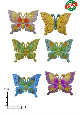 PESCE FARFALLA S/6 CA.CM12 COLORATO CERAMICA