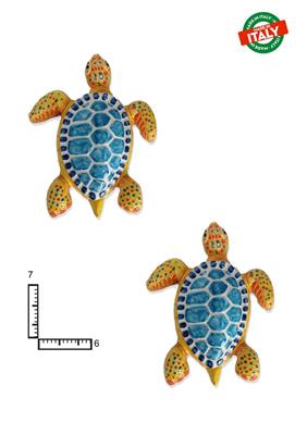 MAGNETE PESCE TARTARUGA S/3 CA.CM7 COLORATO CERAMICA