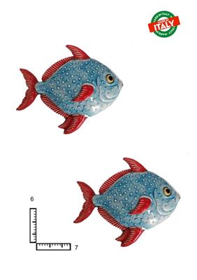 MAGNETE PESCE RE S/3 CA.CM7 COLORATO CERAMICA
