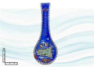 POGGIAMESTOLO CERAMICA RILIEVO CORDA CM26 CARTINA SICILIA