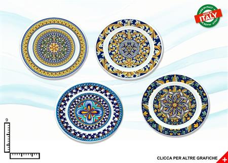 POSACENERE TONDO CERAMICA CM9 ROSONE ASSORTIMENTO